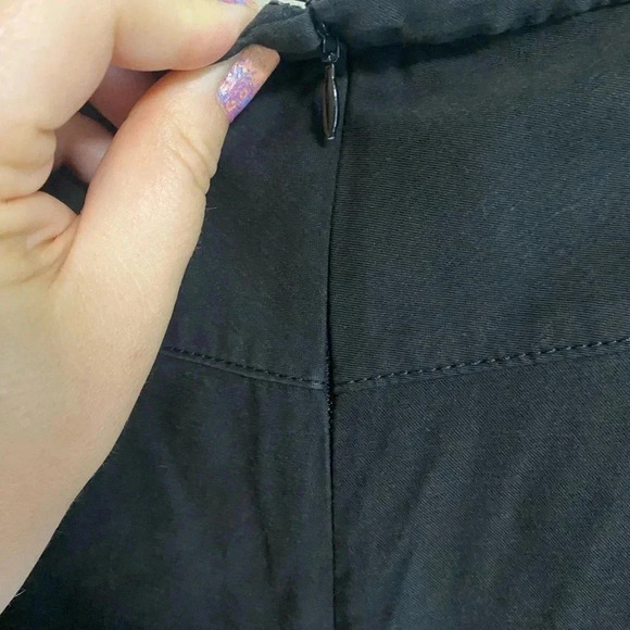 Vince Belted Palazzo Culotte Pants Cropped Wide Leg Size 10 Black High Rise - Picture 3 of 8